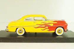 Mercury Club Coupe Street Rod 1949, yellow/red, Universal Hobbies 1:43