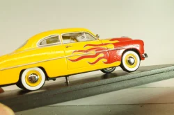Mercury Club Coupe Street Rod 1949, yellow/red, Universal Hobbies 1:43