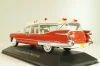 Cadillac Miller-Meteor Ambulance 1959, red/white, 7495002, Atlas Ambulance Cars Collection #2 1:43