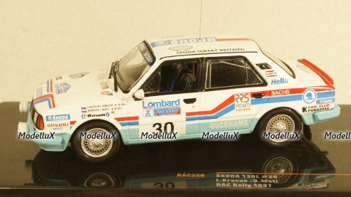 Skoda 130 L, No.30, RAC Rallye, L.Krecek/B.Motl, 1987, RAC350, IXO 1:43