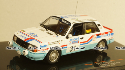 Skoda 130 L, No.31, RAC Rallye, J.Haugland/J.-O-Bohlin, 1987, RAC351, IXO 1:43