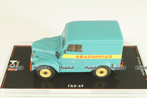 Газ-69 Аварийная, голубой, TR4828, TruckTyr 1:43