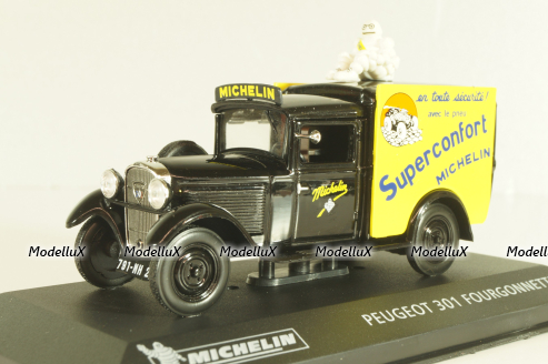Peugeot 301 fourgonnette "Michelin" black, Altaya 1:43