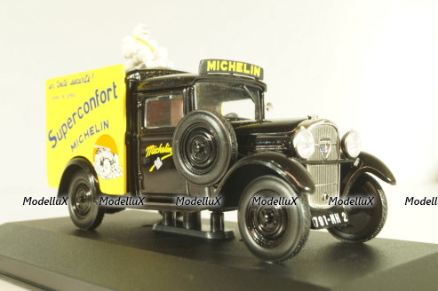 Peugeot 301 fourgonnette "Michelin" black, Altaya 1:43