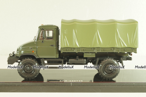 Зил-432730 грузовой автомобиль с тентом 4х4, военный, TR4832, TruckTyr 1:43