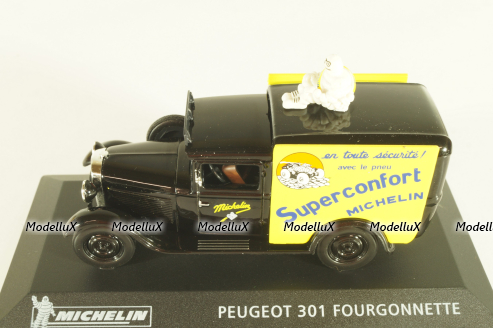 Peugeot 301 fourgonnette "Michelin" black, Altaya 1:43