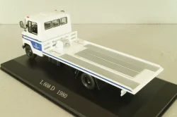 Mercedes L 608 D (W309) tow truck 1980, white/blue, MBOMS076, Altaya, Mercedes-Benz Offizielle Modell Sammlung #76, 1:43