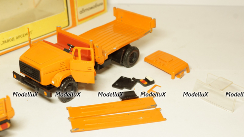 Зил 4331 борт с прицепом, на запчасти, СЕН 1986, оранж, 1:43
