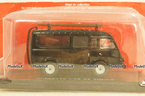 Renault Goelette Van Police 1962 black, Hachette 1:43