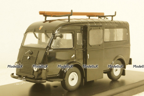 Renault Goelette Van Police 1962 black, Hachette 1:43