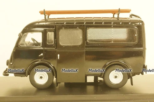 Renault Goelette Van Police 1962 black, Hachette 1:43