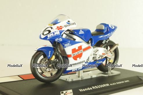 Honda RS250RW, white/blue, 4110118, Superbikes Atlas 1:24 