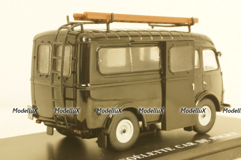 Renault Goelette Van Police 1962 black, Hachette 1:43