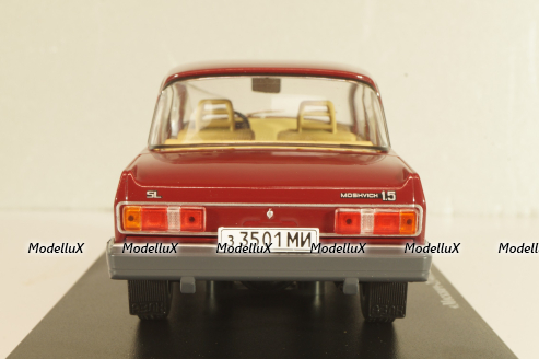 Москвич-2140SL, бордовый, Легендарные Советские Автомобили #61, Hachette 1:24 Уценка!