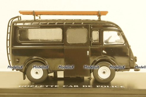 Renault Goelette Van Police 1962 black, Hachette 1:43