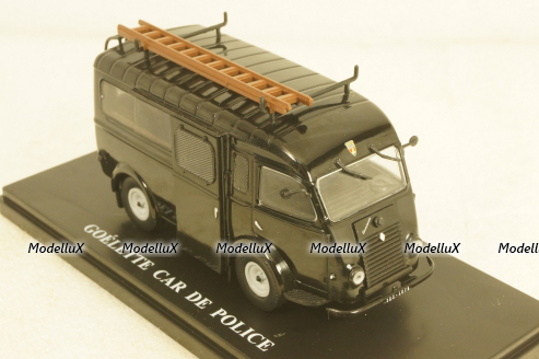 Renault Goelette Van Police 1962 black, Hachette 1:43