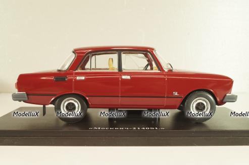 Москвич-2140SL, бордовый, Легендарные Советские Автомобили #61, Hachette 1:24 Уценка!