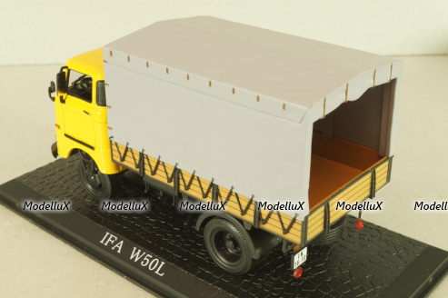 IFA W50L truck 1965, yellow/grey, 7167101, Atlas 1:43