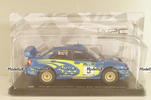 Subaru Impreza S7 WRC #5, Rally New Zeland 2001, Burns/Reid, WRC Collection, Hachette, 1:24