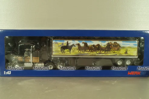 Kenworth W925 with semi-trailer "Smokey and the Bandit" 1977, black, W83431001, Werk83 1:43