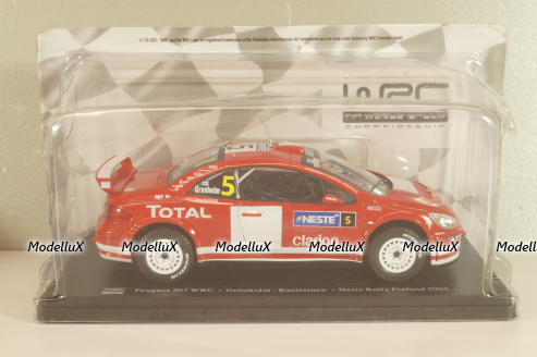 Peugeot 307 WRC #5 Winner Rallye Finnland 2004, Grönholm/Rautiainen, WRC Collection, Hachette, 1:24 Уценка!
