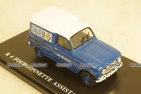 Renault R4 Fourgonette Van ASSISTANCE SAVIEM 1967, Hachette 1:43