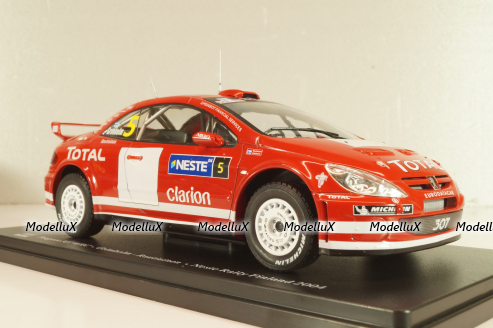 Peugeot 307 WRC #5 Winner Rallye Finnland 2004, Grönholm/Rautiainen, WRC Collection, Hachette, 1:24 Уценка!