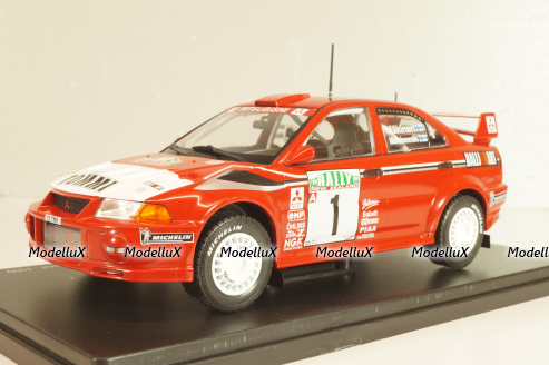 Mitsubishi Lancer EVO VI, #1 Rally New Zealand 1999, Makinen/Mannisenmaki, red, G113U014, WRC Collection, Hachette 1:24