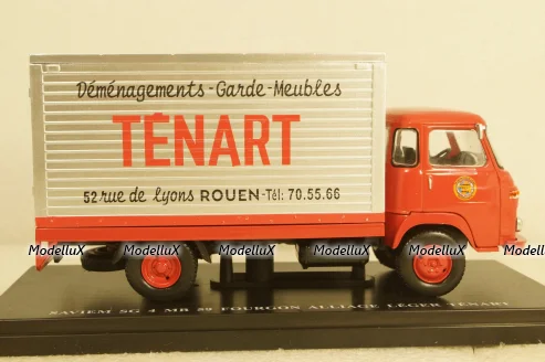 Saviem SG4 MB59 Truck Leger Tenart 1969, red, Hachette 1:43