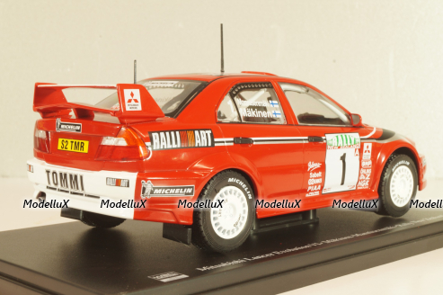 Mitsubishi Lancer EVO VI, #1 Rally New Zealand 1999, Makinen/Mannisenmaki, red, G113U014, WRC Collection, Hachette 1:24