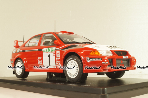 Mitsubishi Lancer EVO VI, #1 Rally New Zealand 1999, Makinen/Mannisenmaki, red, G113U014, WRC Collection, Hachette 1:24