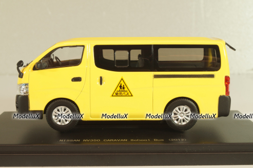Nissan NV350 Caravan School bus 2012 light/yellow, 45597, Ebbro 1:43