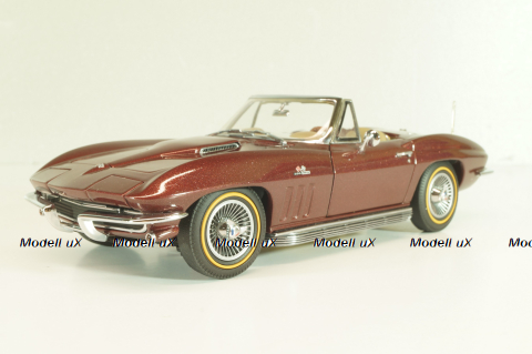 Chevrolet Corvette (C2) Convertible 1965, maroon, Danbury Mint 1:24