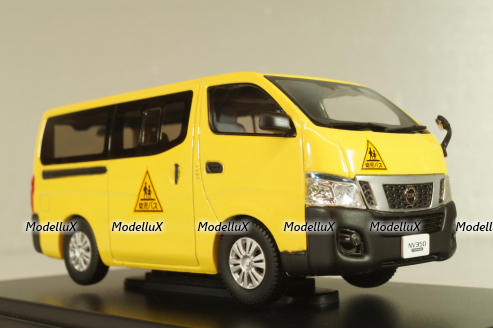Nissan NV350 Caravan School bus 2012 light/yellow, 45597, Ebbro 1:43