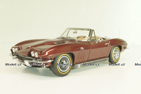 Chevrolet Corvette (C2) Convertible 1965, maroon, Danbury Mint 1:24