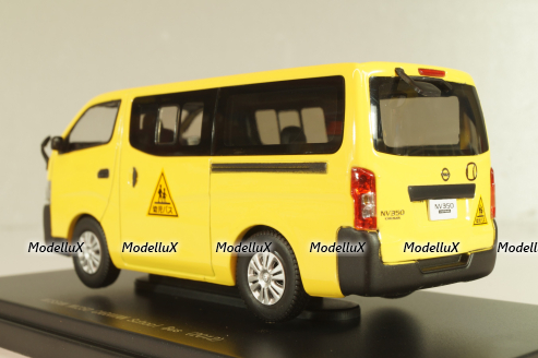 Nissan NV350 Caravan School bus 2012 light/yellow, 45597, Ebbro 1:43