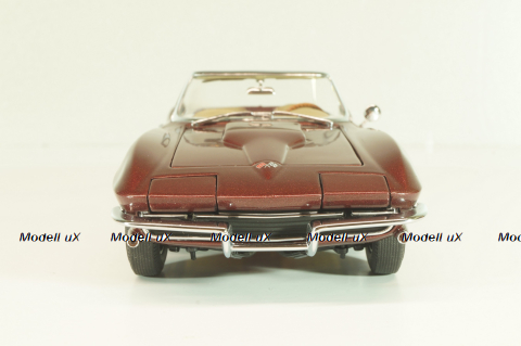 Chevrolet Corvette (C2) Convertible 1965, maroon, Danbury Mint 1:24