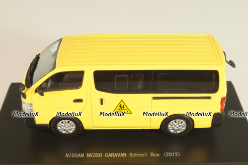 Nissan NV350 Caravan School bus 2012 light/yellow, 45597, Ebbro 1:43