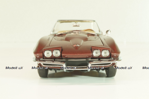 Chevrolet Corvette (C2) Convertible 1965, maroon, Danbury Mint 1:24