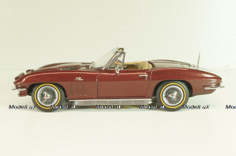 Chevrolet Corvette (C2) Convertible 1965, maroon, Danbury Mint 1:24