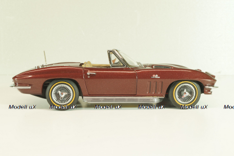 Chevrolet Corvette (C2) Convertible 1965, maroon, Danbury Mint 1:24