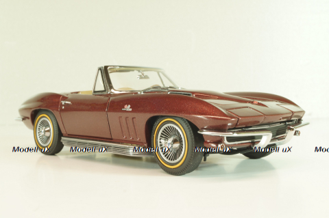 Chevrolet Corvette (C2) Convertible 1965, maroon, Danbury Mint 1:24