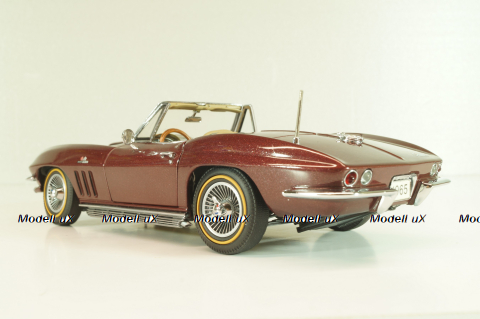 Chevrolet Corvette (C2) Convertible 1965, maroon, Danbury Mint 1:24