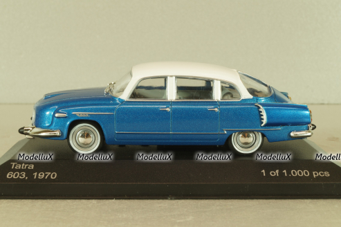 Tatra 603 1970, blue/white, WB152, WhiteBox 1:43