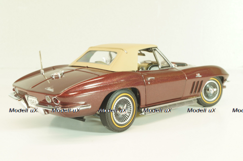 Chevrolet Corvette (C2) Convertible 1965, maroon, Danbury Mint 1:24