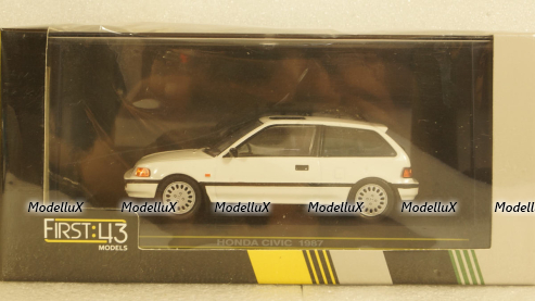 Honda Civic white, 1987, F43-041, First 43 1:43