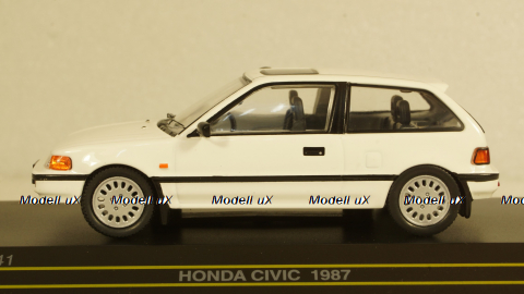 Honda Civic white, 1987, F43-041, First 43 1:43