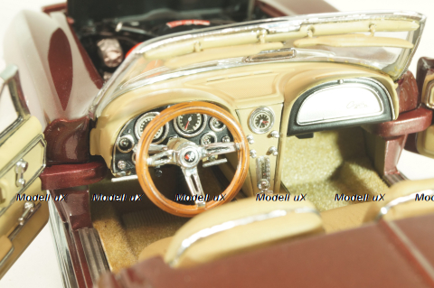 Chevrolet Corvette (C2) Convertible 1965, maroon, Danbury Mint 1:24