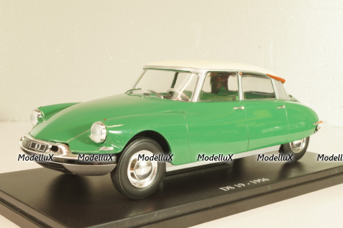 Citroen DS 19 1956, green/white roof, Hachette, 1:24 Уценка!