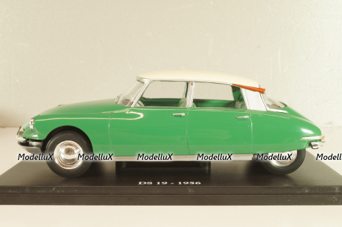 Citroen DS 19 1956, green/white roof, Hachette, 1:24 Уценка!